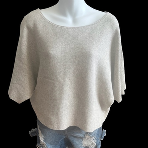 Esquel NWOT grey over-sized Knit Sweater L/XL‎ lightweight